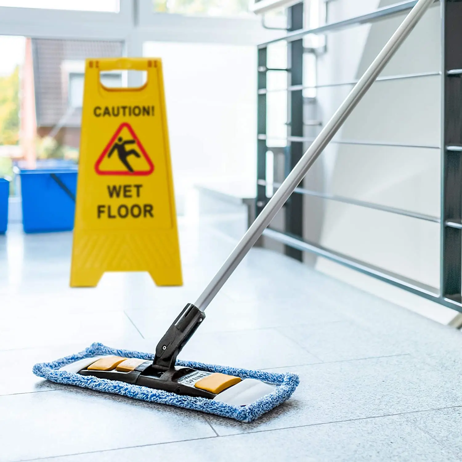 Caution Wet Floor Sign Plastic Yellow