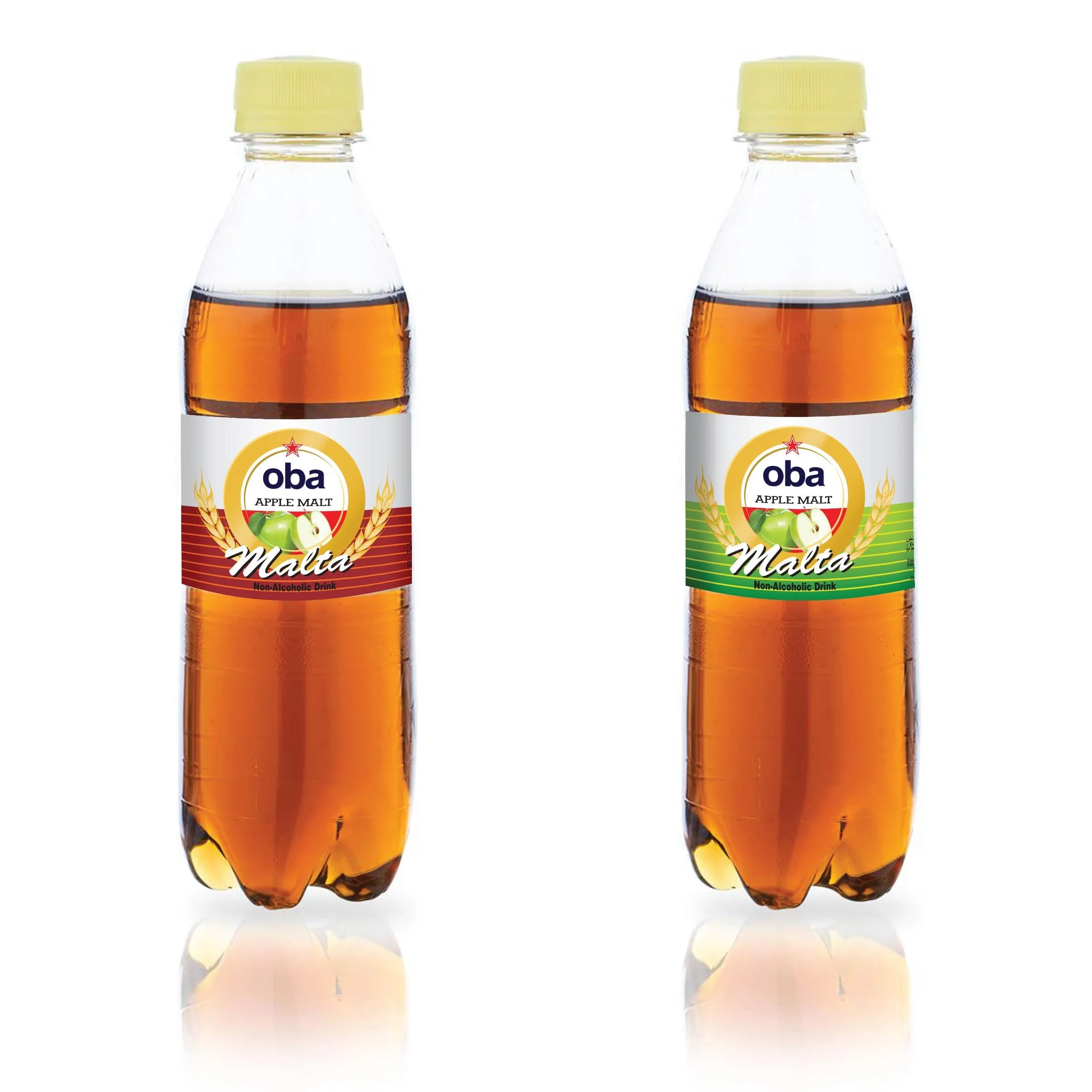 OBA солод с ароматом яблока 330 мл безалкогольный напиток газированные безалкогольные напитки сияющий освежающий