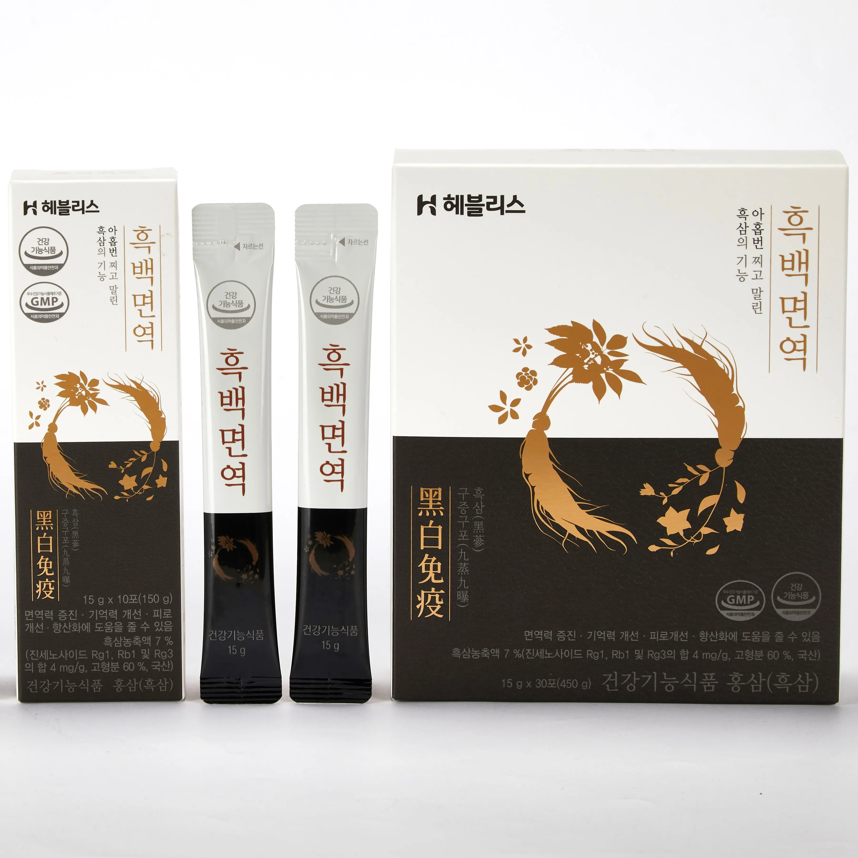Concentrated Black Ginseng extracts from Korea and White Balloon Flower extracts Immunity and Anti-asthma supplement