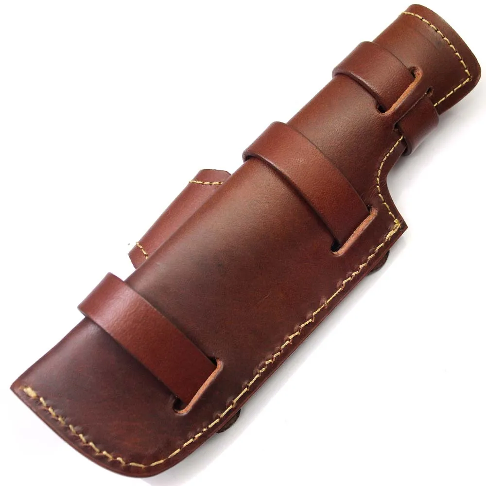 Хит продаж 2021 кожаный чехол с затенением насыщенного зерна для ножей фиксированным лезвием