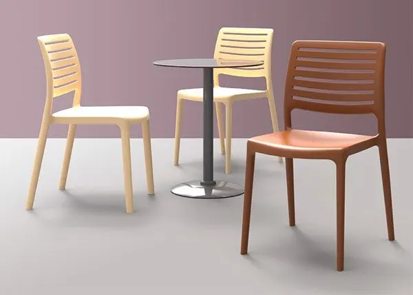Quality Viet Nam Factory Price Line 2 Plastic Chair With Modern Design