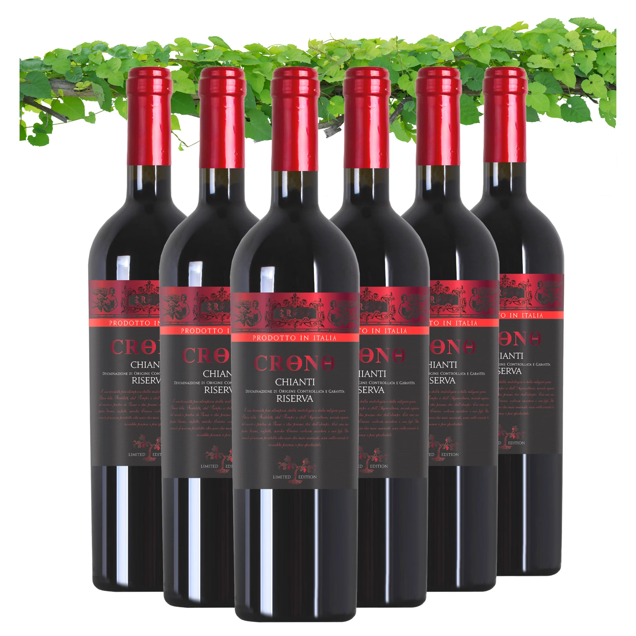 Винные бутылки Crono - Chianti DOCG, винные бутылки 750 мл, спиртовое вино 13,5%, Прямая поставка