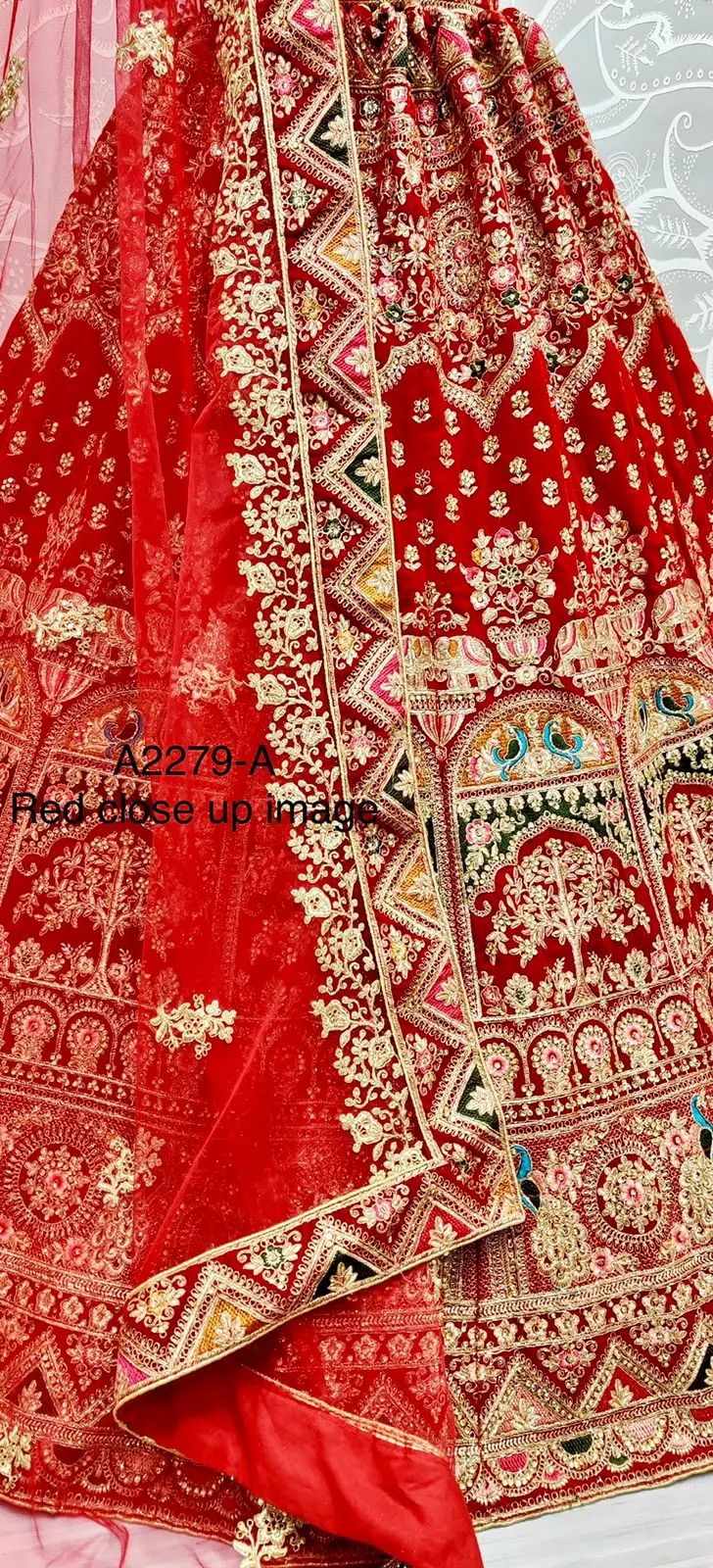 Свадебная одежда для невесты 9000 бархат Lehenga Choli с красивой вышитой цветочной нитью и бриллиантами оптовая продажа 2023