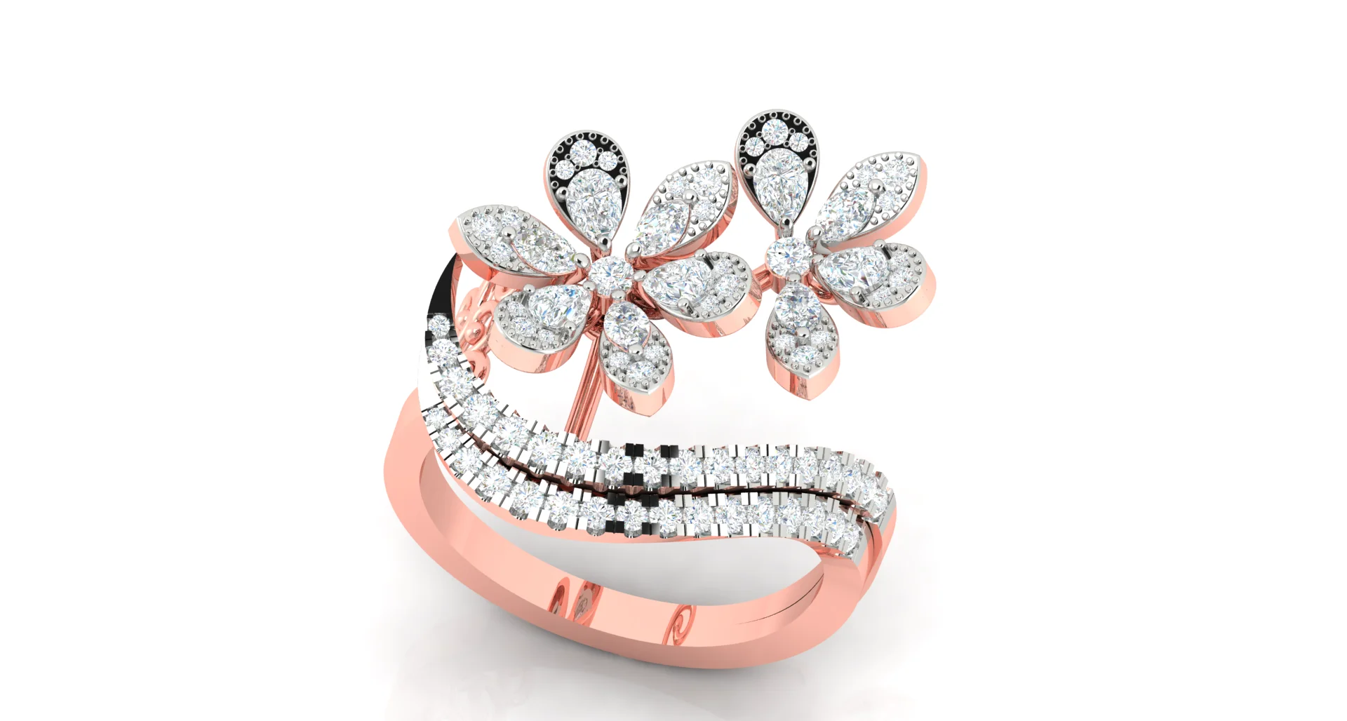 Charming design delicate new design moissanite colorless diamond DEF Certified solitaire ring low price worldwide delivery