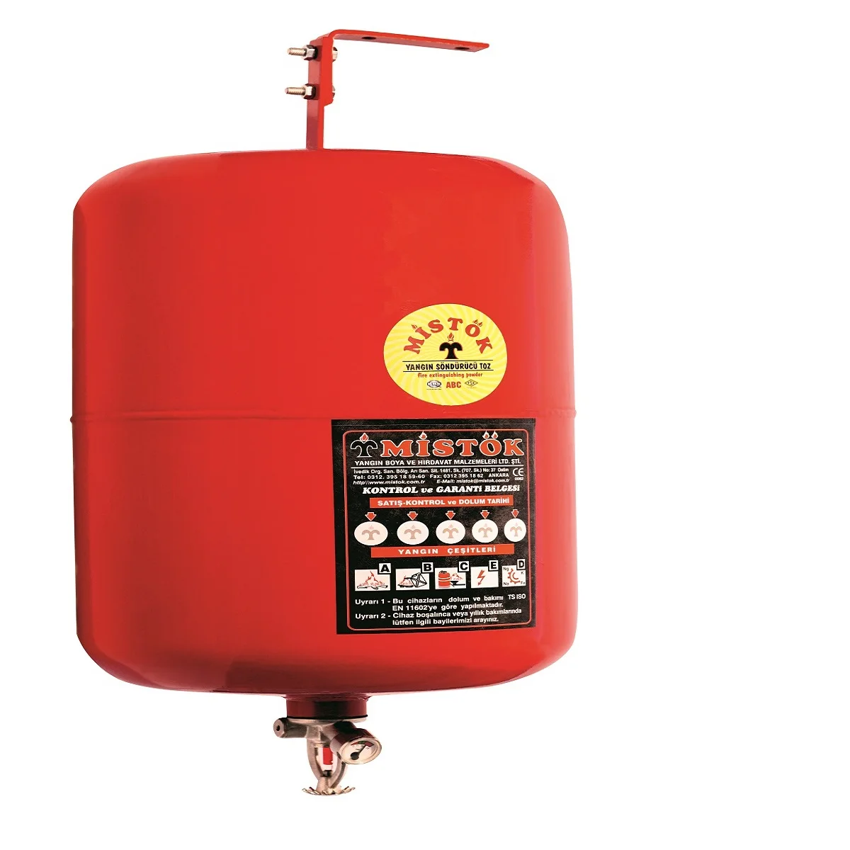 
red color brass valve high quality Turkey 2kg A-02 MISTOK firefighting equipment ABC powder fire extinguisher 90% 