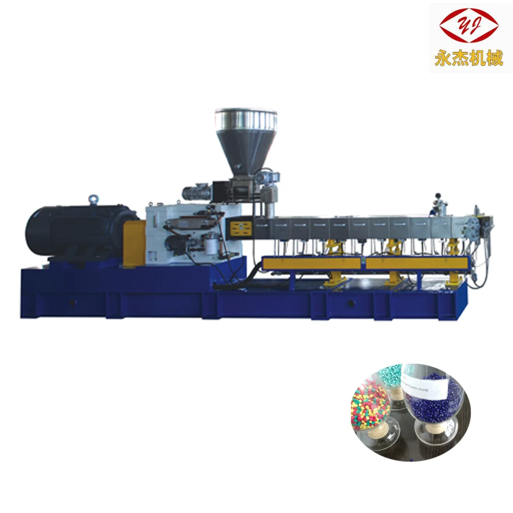 PE/PP/PVC double screw extruding granulator plastic pellet line