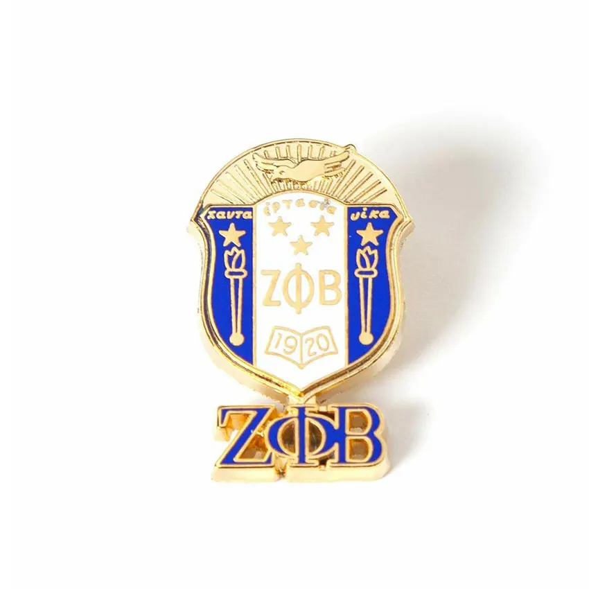 manufacturer custom soft enamel metal alpha kappa sorority lapel pin