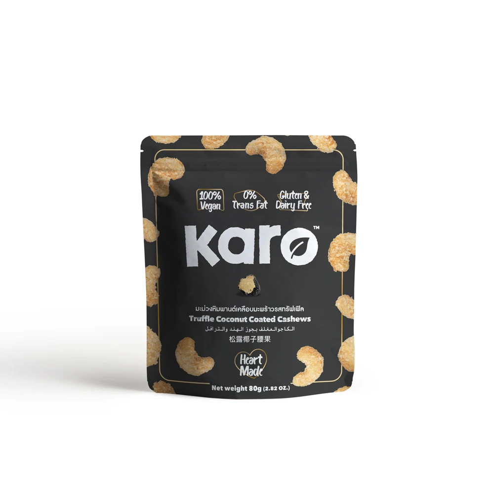 Karo Truffle кокосовое покрытие кешью 80 г-здоровые кешью орехи закуски из Таиланда