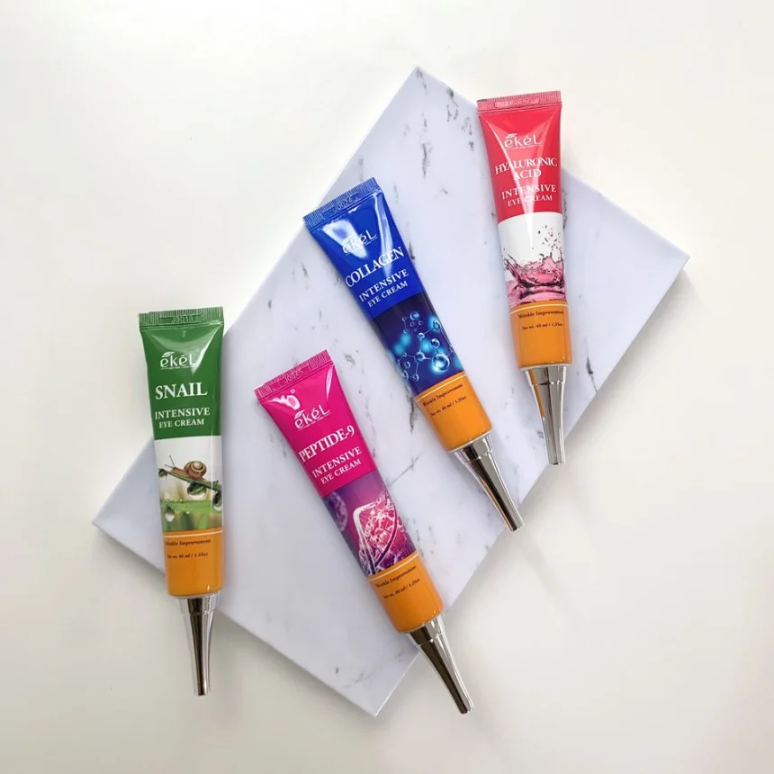 Интенсивный крем для глаз Ekel 40 мл коллаген гиалуроновая кислота пептид-9 Snail 4 типа сделано в корейской косметике-против морщин