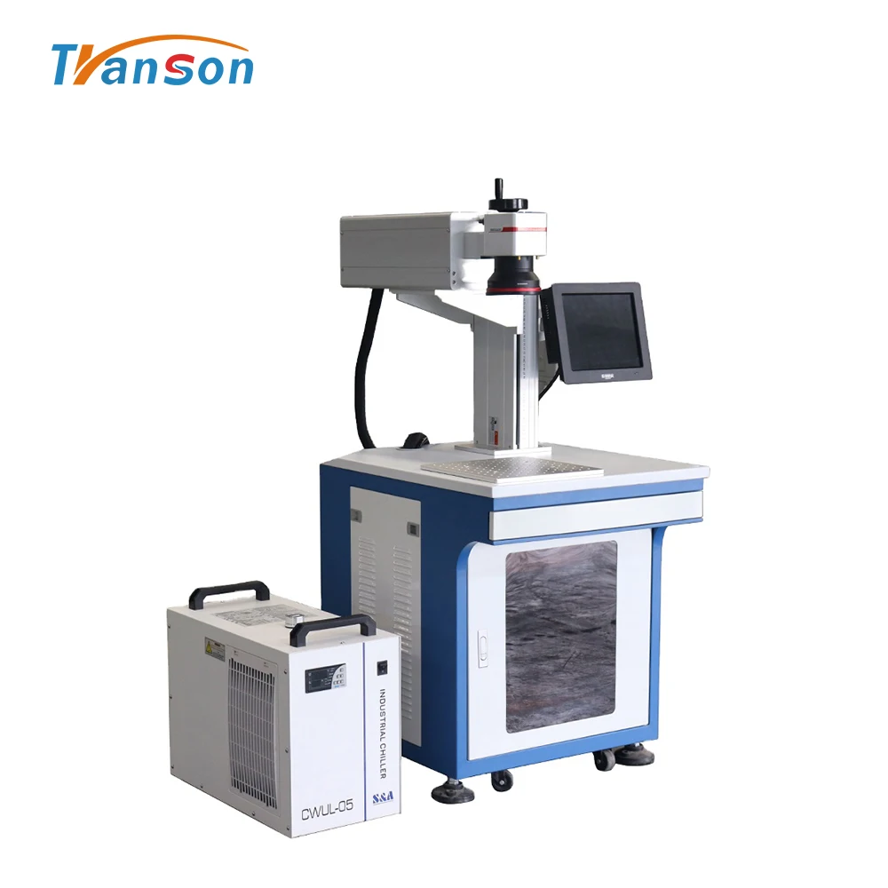 Высокоточная УФ-лазерная маркировочная машина 3 Вт 5 лазерная печать для прозрачных материалов