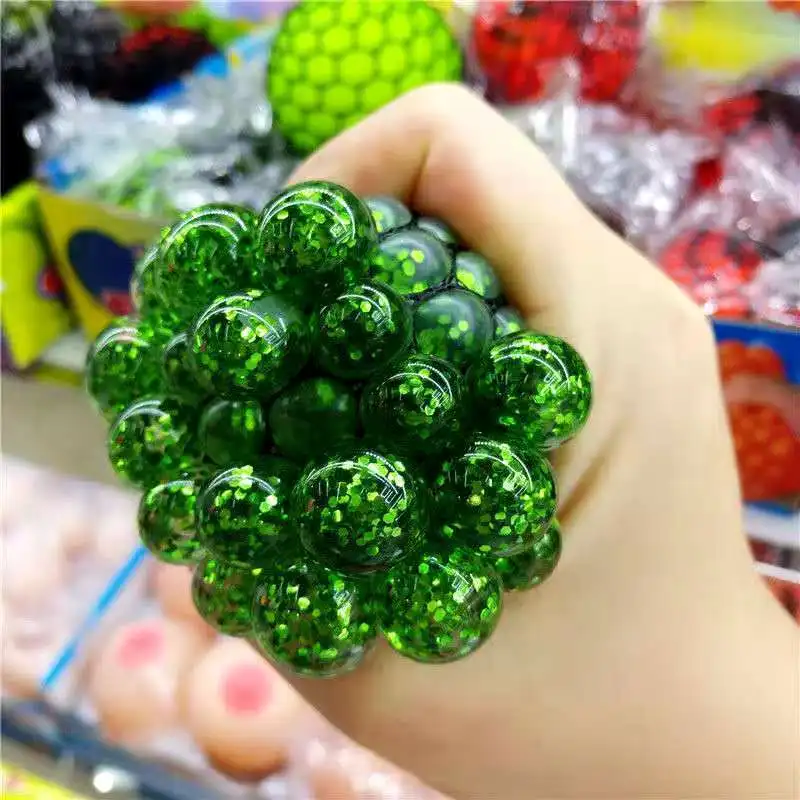 Pressure Decompression Anti-Stress Hot Selling Stress Slime Squeeze Mesh Squishy Ball