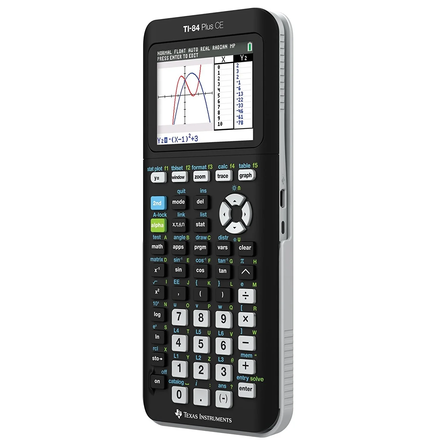 Новый TI-84 плюс CE цвет графический калькулятор, черный