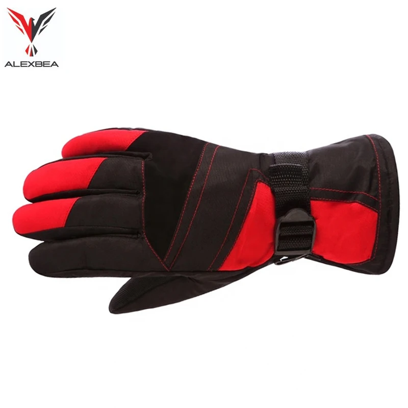 Зимние перчатки из овечьей кожи для мужчин зимние лыжные ветрозащитные и водонепроницаемые кожаные сенсорных экранов