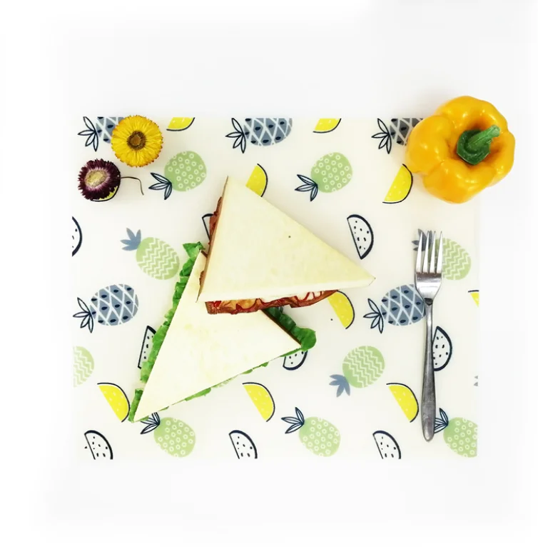 
New Products Sustainable Plastic Free Food Storage Beeswax Food Wraps 
