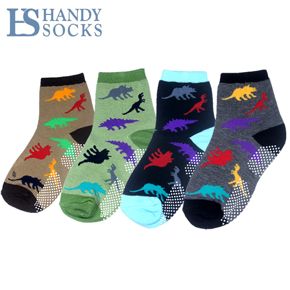 Детские жаккардовые носки для подростков нескользящие носки Мультяшные носки
