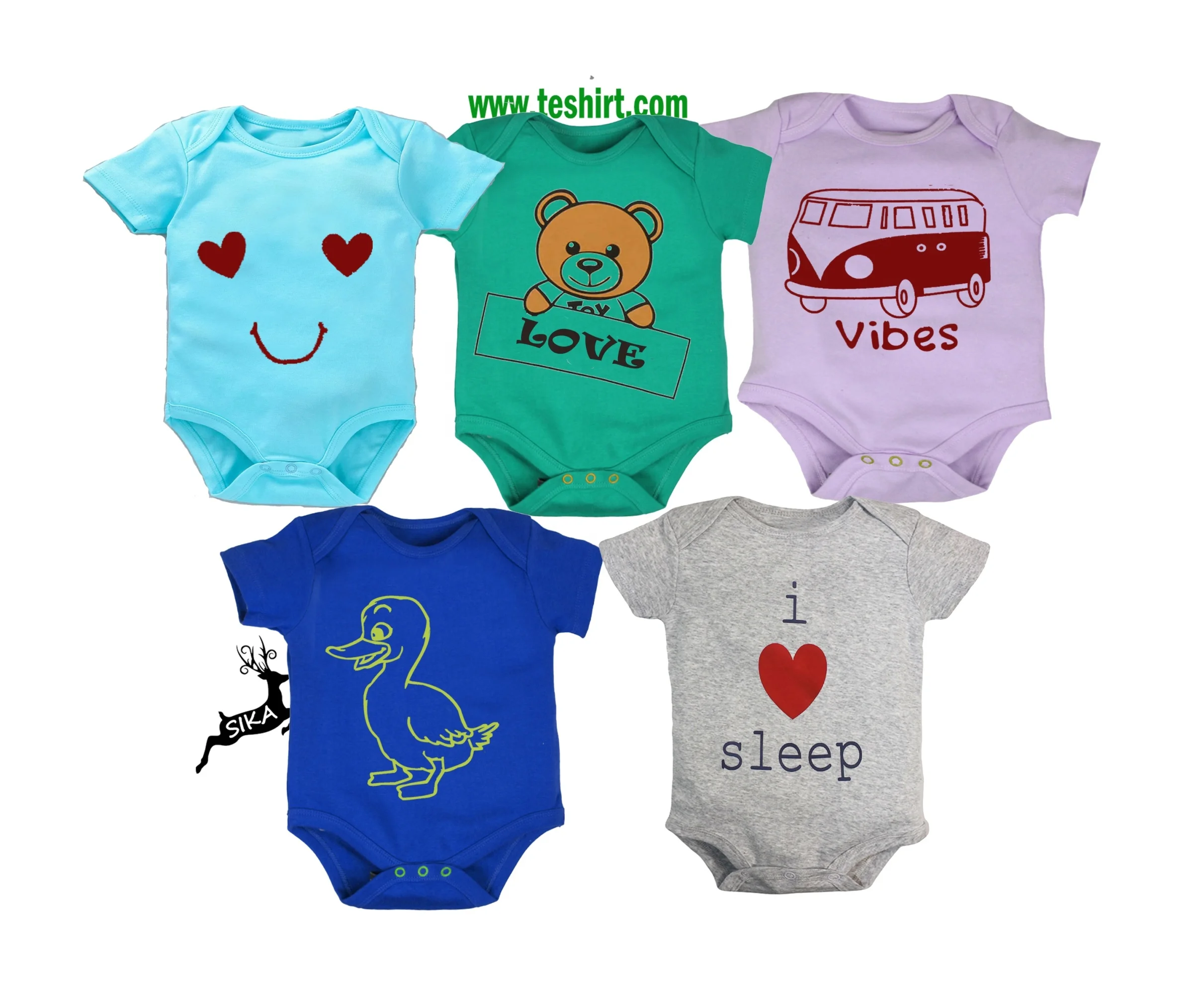 Baby Romper 2019 beautiful long sleeve plain baby onesie/ropa de bebes/snap crotch baby romper cotton 5 pcs set jumpsuit