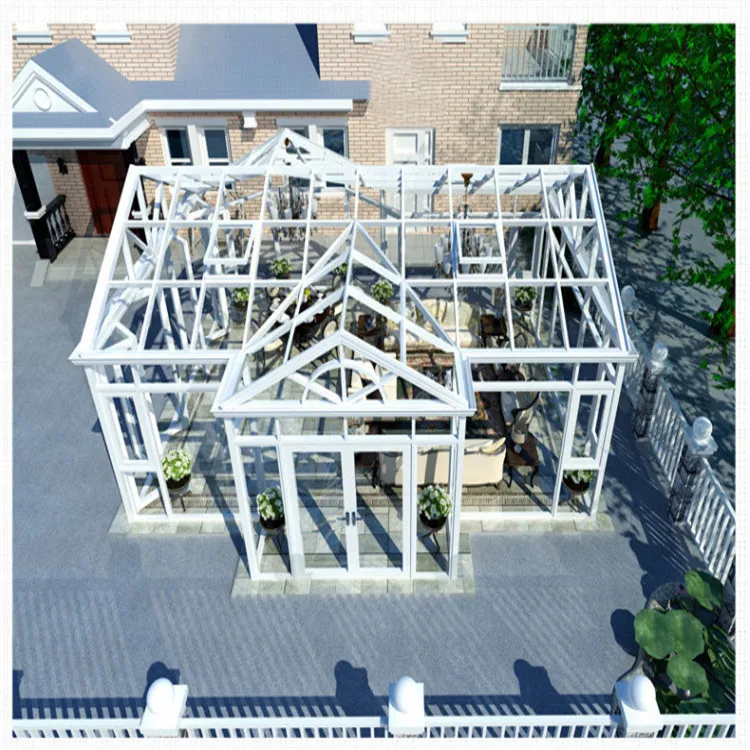 Customized  Solarium Sunroom House  Addition Panels Sunroom Sliding Doors  Veranda Conservatory Green Prefab Winter Garden