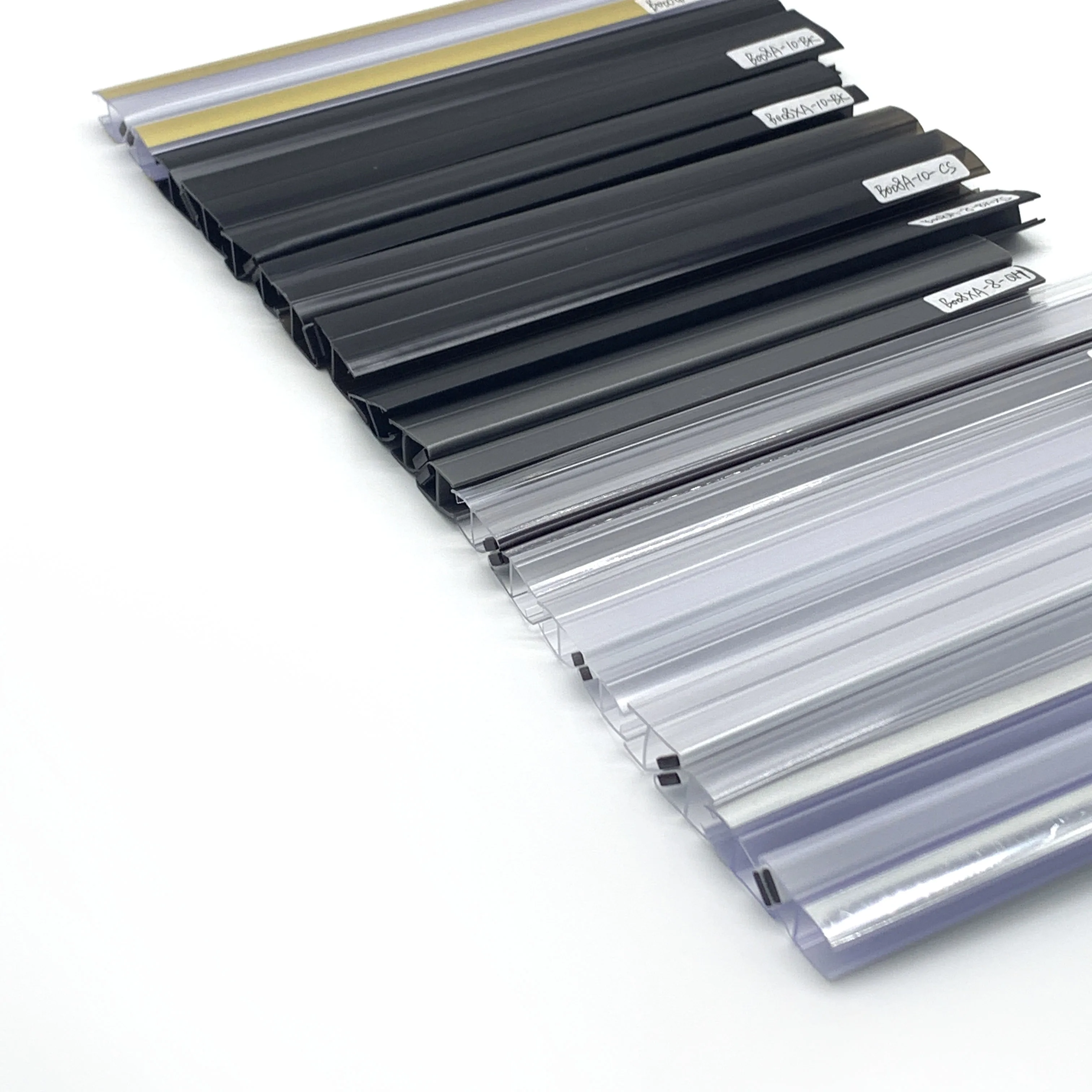 90/180 Degree Magnetic Self-priming Sealing Gasket Suitable for Swing Open Type Shower Room Transparent PVC Strip