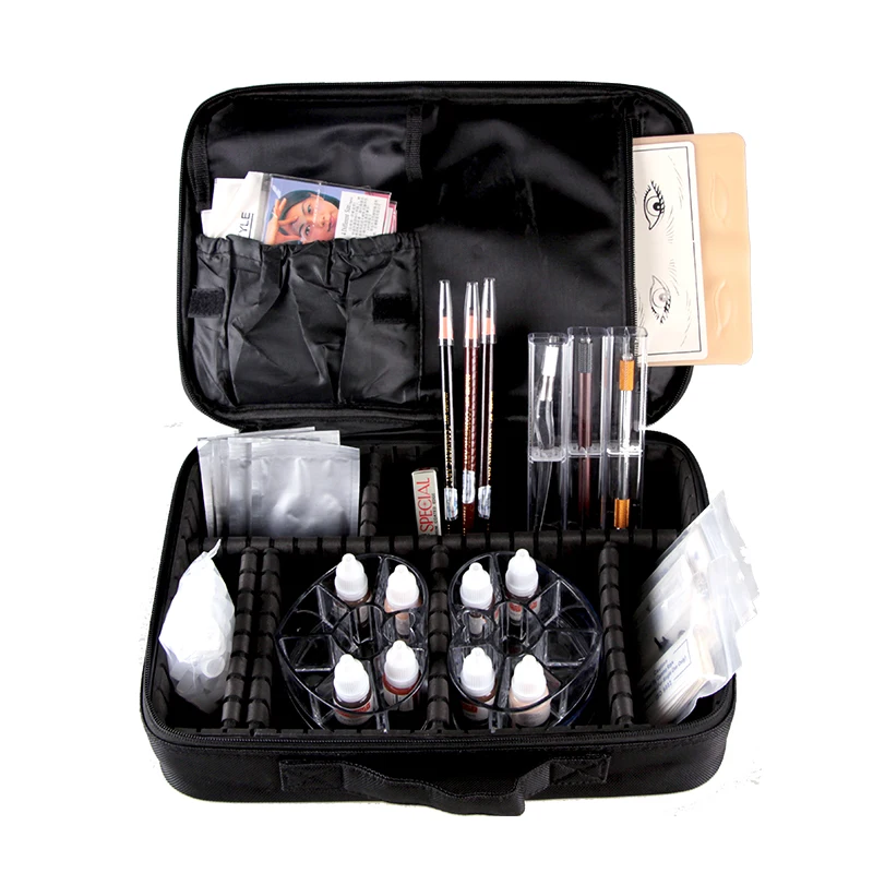 Professional Permanent 3D Makeup Eyebrow Training Accessories Set Tattoo Pen Needle Pigment Microblading Kit