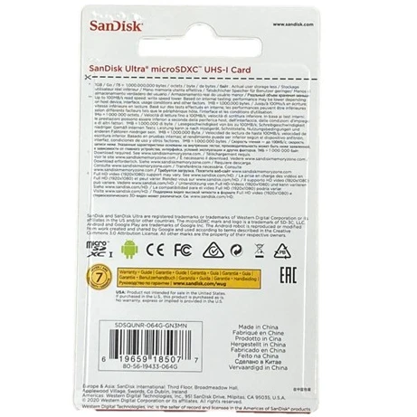 Memory card Ultra SDSQUNS-064G-GN3MN