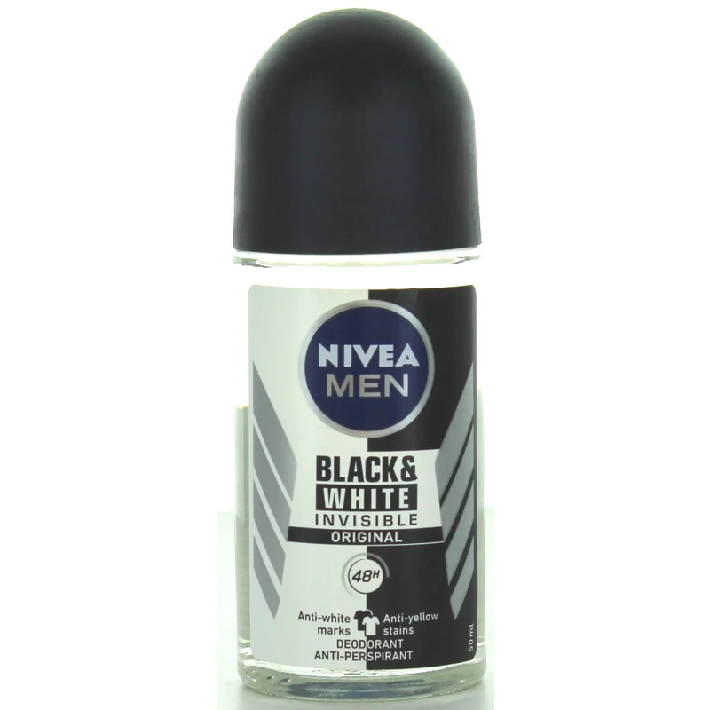 NIVEA для мужчин DEO ROLL ON INVISIBLE 48H черный и белый 50