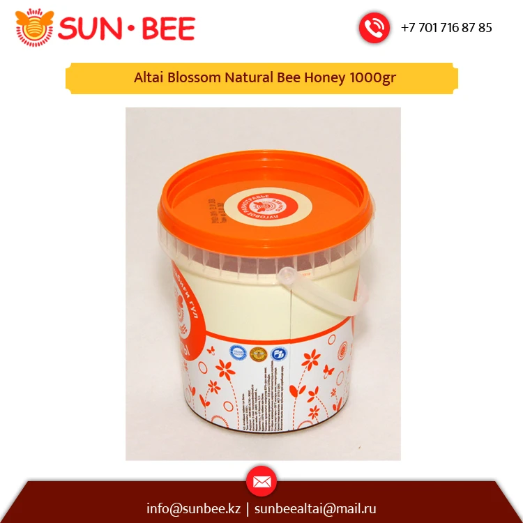 
100% Pure Good Quality Altai Blossom Natural Bee Honey 1000 gr 