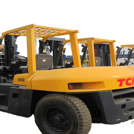 Хорошее состояние, недорогой вилочный погрузчик tcm fd100, 10 тонн tcm, б/у вилочный погрузчик на продажу