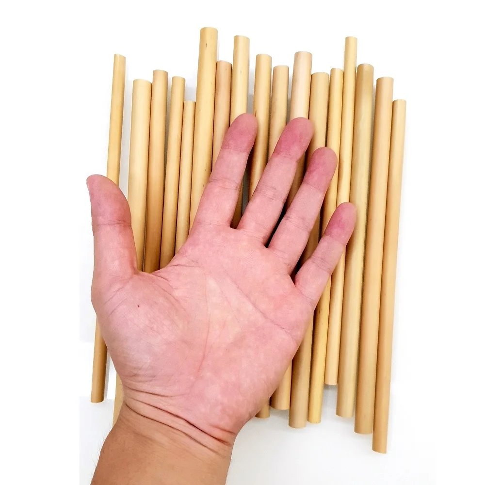Wholesale Price Vietnam Factory Natural and organic bamboo straw set bamboo straw with brush Customized Bamboo Straw