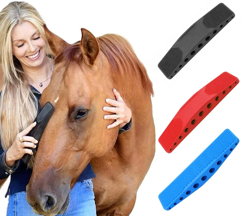 Horses Dogs 6 in 1 Shedding Grooming Massage, Horse Beauty Massage Brush,Strip Hair Gentle Groomer for Horses