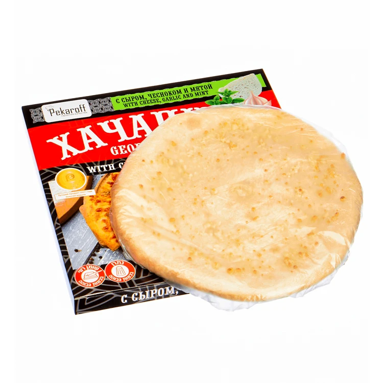 Soft khachapuri pie with cheese a lot of cheese, garlic and mint frozen ready to eat original recipe wholesale price, tart