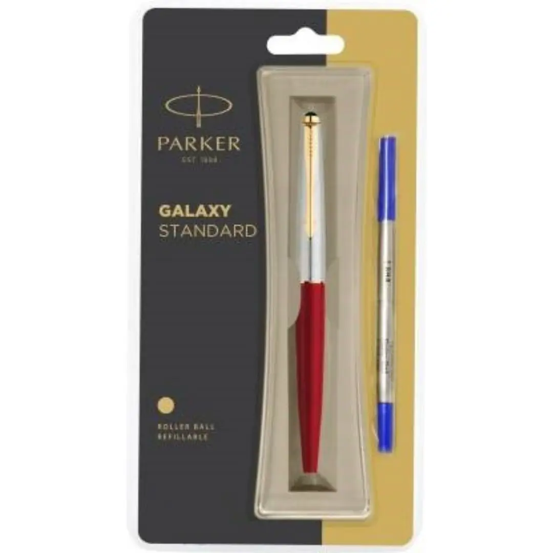 Rollerball pen Parker galaxy standard stainless steel gold trim Black/Blue/Red Barrel premium parker rollerball pens