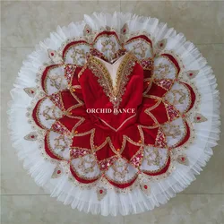 Высокое качество изготовление размеров под заказ 12 балетная одежда для сценических выступлений красный профессиональная балетная юбка пачка для взрослых