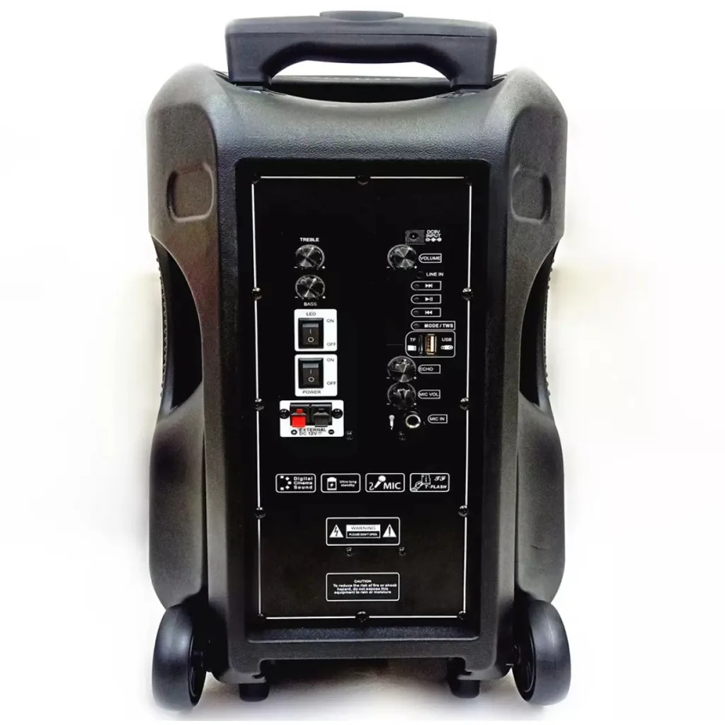 New Technology Good Quality Wireless Rechargeable UF Tech Portable Speaker System With Trolley and Wheel Easy To Bring Anywhere