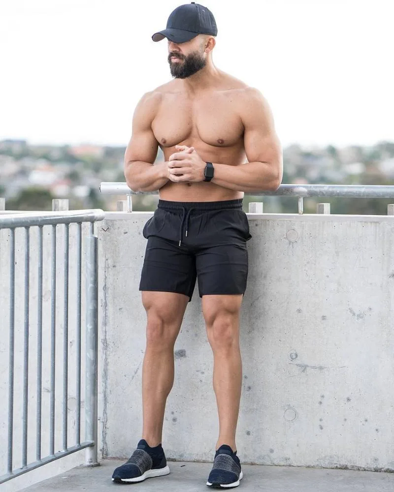 Wholesale Athletic Shorts Custom Workwear Print Mens Workout Fitness Athletic Gym Training Sports Shorts