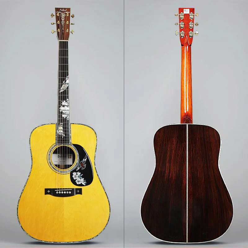 Gabriel CSRD42 Bear claw Engelmann spruce rosewood oem all solid handmade acoustic guitar for sale