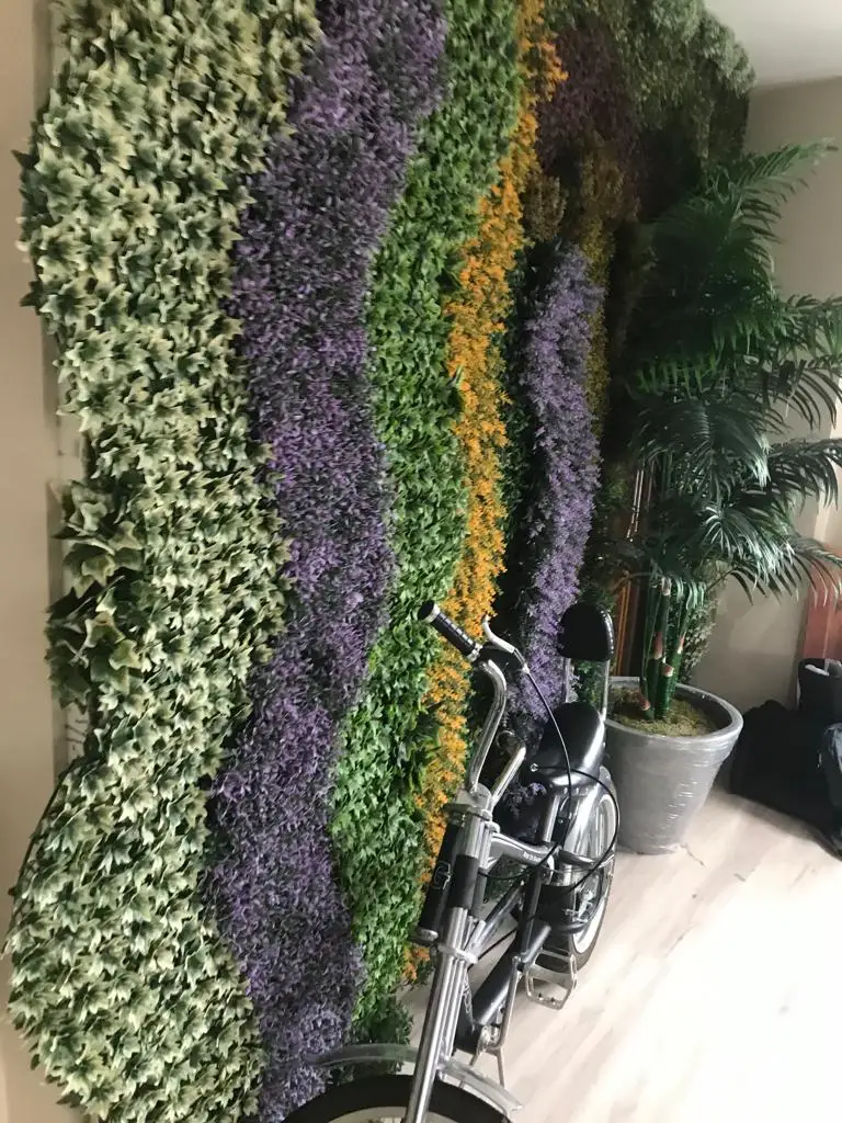 Best price ! Artificial hedge boxwood anti UV made from high quality pvc vertical artifical grass for outdoor indoor purposes