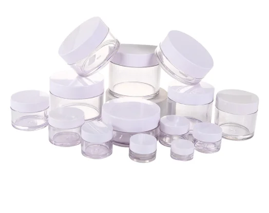 Factory Offer PET Empty Cosmetic Jars Plastic Cream Containers with Lid 50g 100g 150g 200g 250g 300g 400g 500g