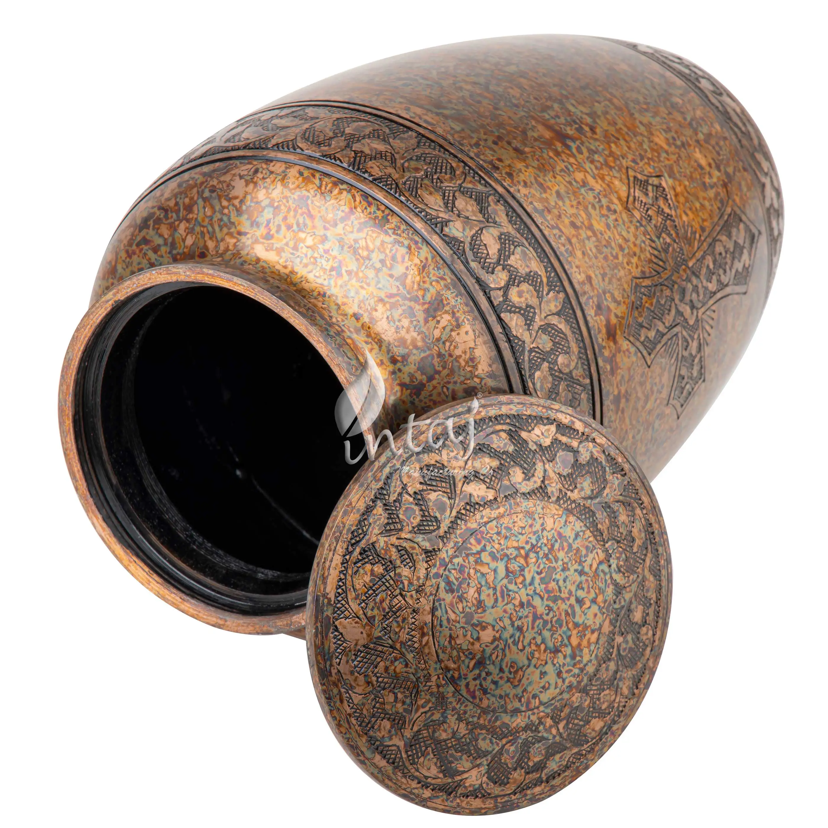 Рояльный дизайн резные кресты урны для людей-взрослые большие похоронные ручной работы-звезда индийское ремесло