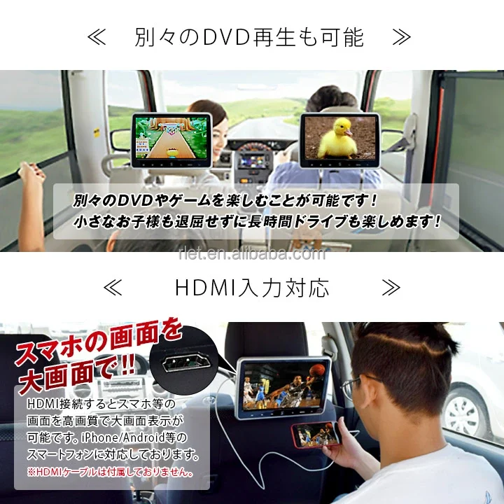 10.1 inch headrest DVD player  car DVD player HD digital multimedia monitor car headrest DVD player, headrest monitor