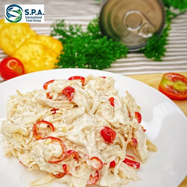 Высокое качество от производителя оптовая продажа консервированные курицы измельченные с легким майонезом и спеченным Чили изготовленные по заказу в