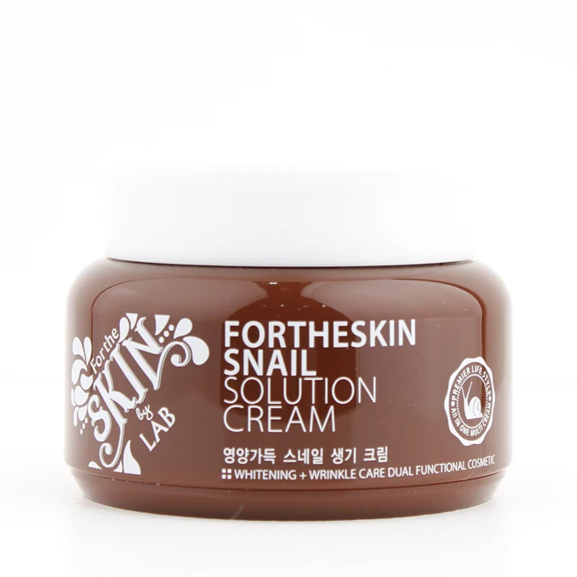 SNAIL SOLUTION FACE CREAM for Korean Skincare Cosmetics OEM ODM  Customizing Ingredients bottle and packaging box