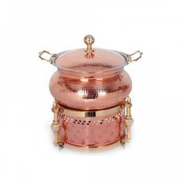 Reasonable Rate Chaffing Dish Handmade Buffet High Quality Decorative Table Top Copper Double Boiler Cooking Utensil