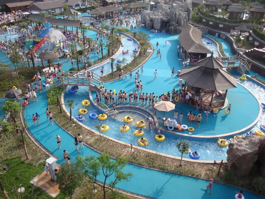 Outdoor Water Park Swimming Pool Lazy River with Wave Making Machine Start-up Pump and Wave Machine >12 Years EFLRP-004 E-fun