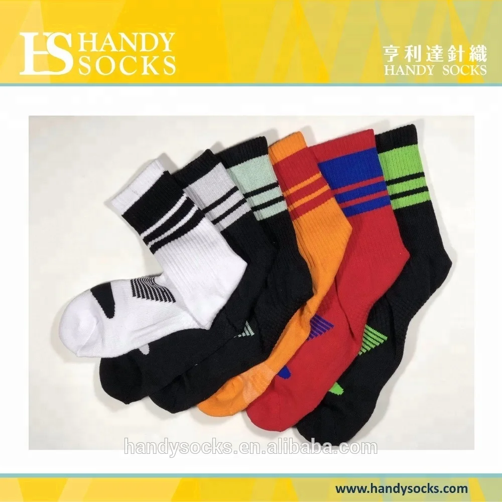 Wholesale Comfortable Cotton Comfort  Knitted Basketball Socks for Youth Athletic Sport