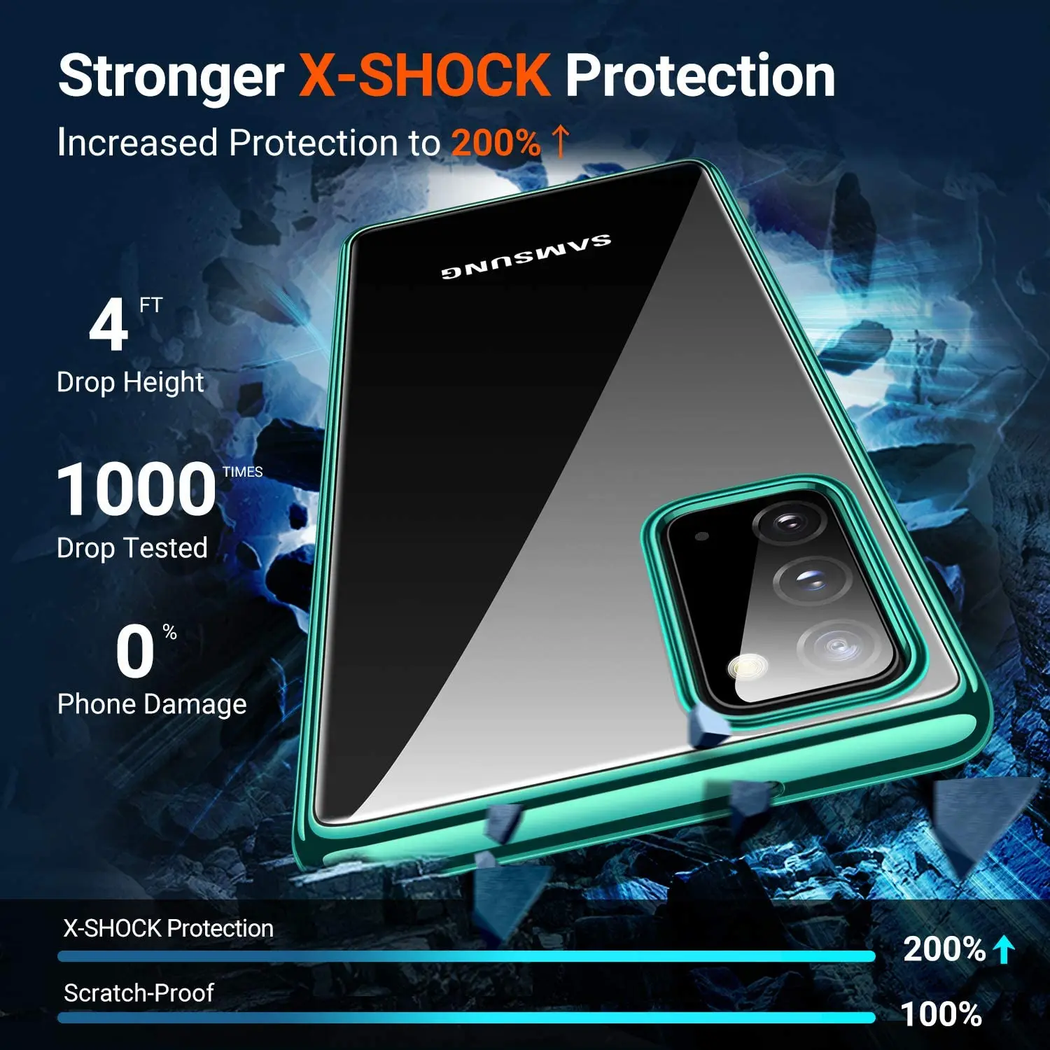 Прозрачный ударопрочный чехол TORRAS серии 2021 для Samsung note 20 6 7 дюйма