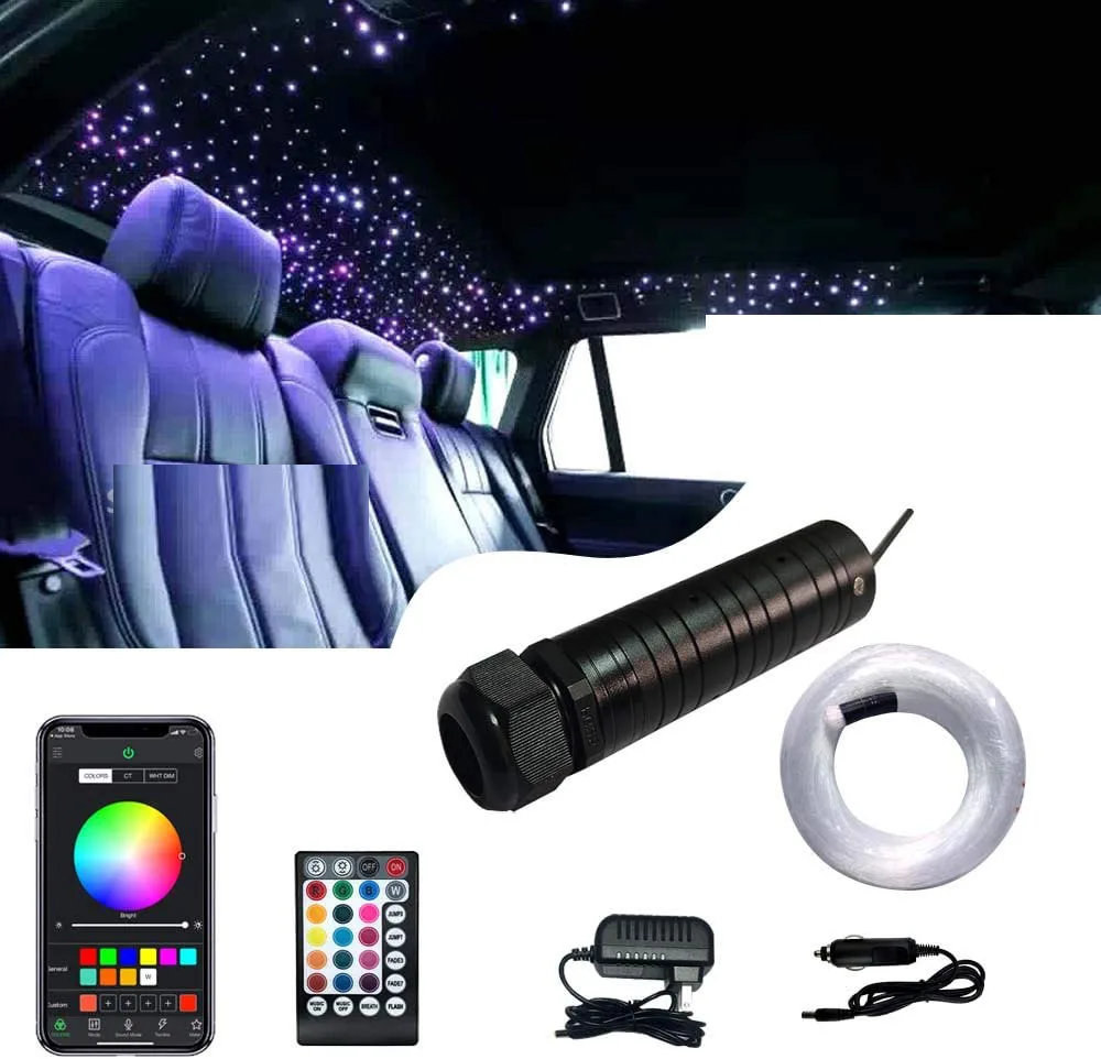 Car Use 6W RGB Romantic Background Light LED music starry sky fiber optic ceiling car roof star lights
