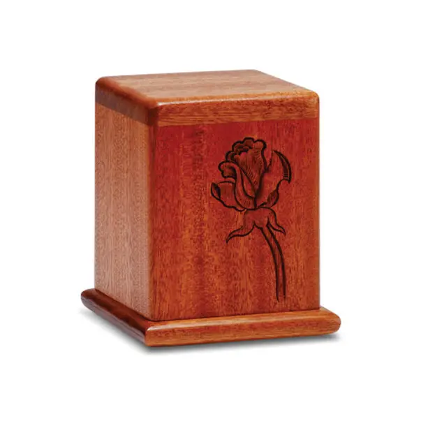 Деревянная урна для кремации в американском стиле лучшее качество человеческий пепел домашние животные остается привлекательной банкой погребального пепла из Индии