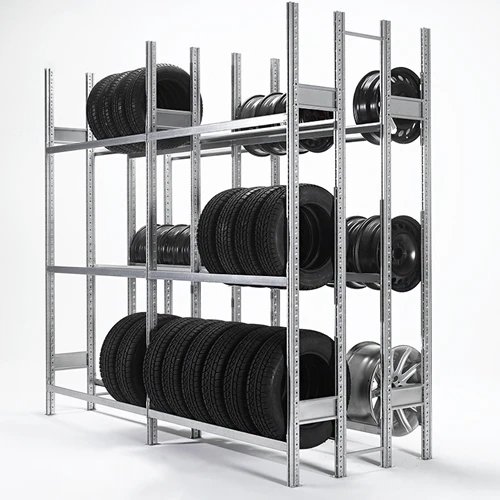 Customized Warehouse Storage Shelves Color Coating Metal Stacking Racks for Tire
