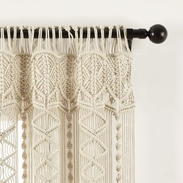 High quality hot sellinglong macrame curtain for Bedroom from India