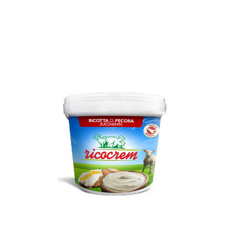 Высокое качество сладкая овечья Рикотта крем замороженный итальянский вкус 6 кг 140 шт. ковш для